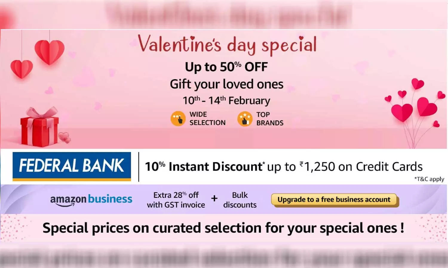 காதலர் தின ஸ்பெஷல் - மின்சாதனங்களுக்கு அதிரடி சலுகை வழங்கும் அமேசான்