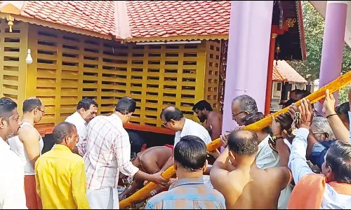 கொல்லங்கோடு பத்திரகாளியம்மன் கோவிலில் பந்தல்கால் நாட்டு விழா