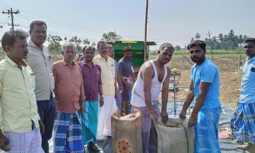 அகரம்சீகூரில் நேரடி நெல் கொள்முதல் நிலையம் திறப்பு