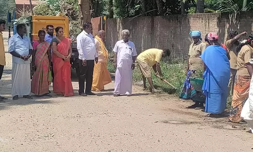 தென்திருப்பேரை பேரூராட்சியில் மெகா தூய்மை பணி