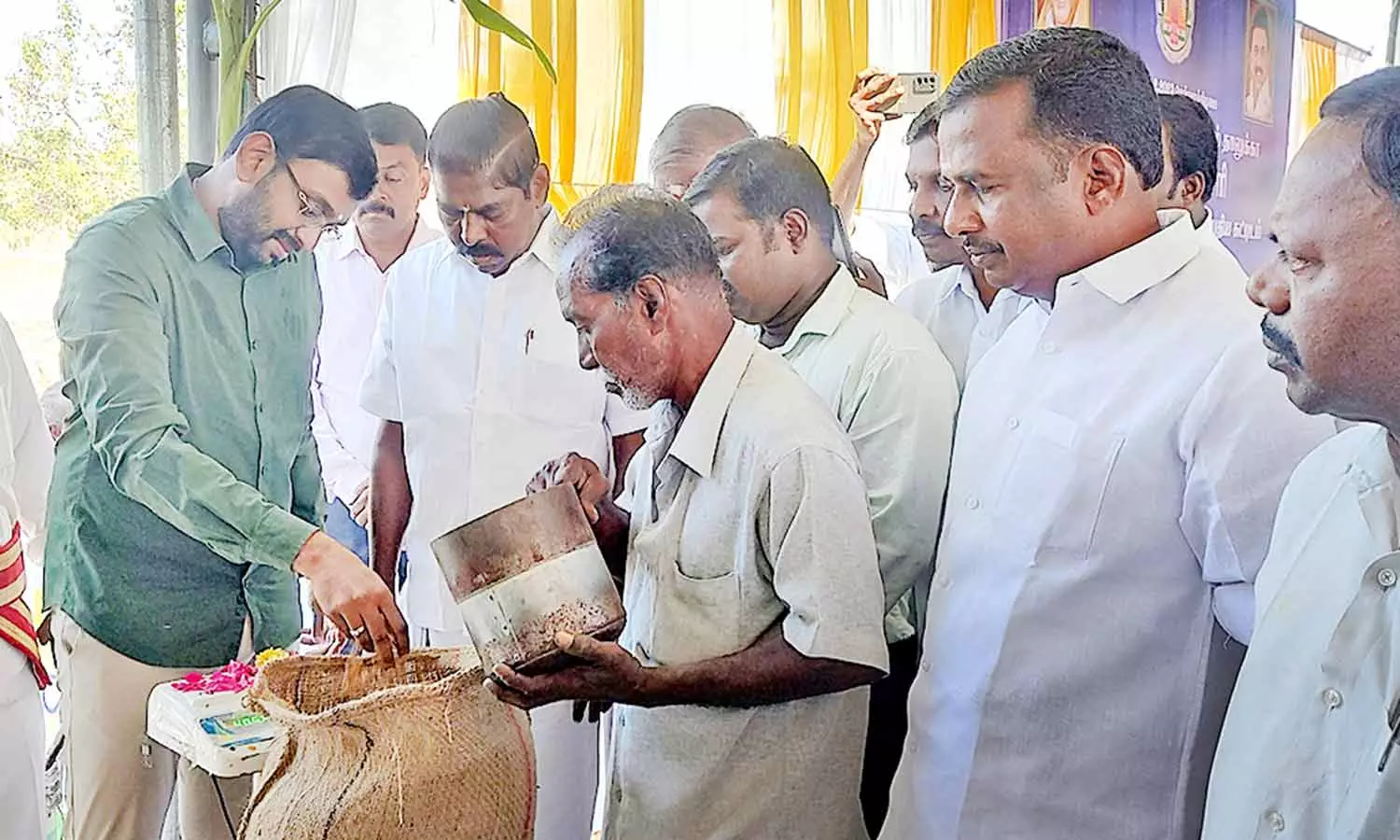 நேரடி நெல் கொள்முதல் நிலையம் திறப்பு நேரடி நெல் கொள்முதல் நிலையம் திறப்பு