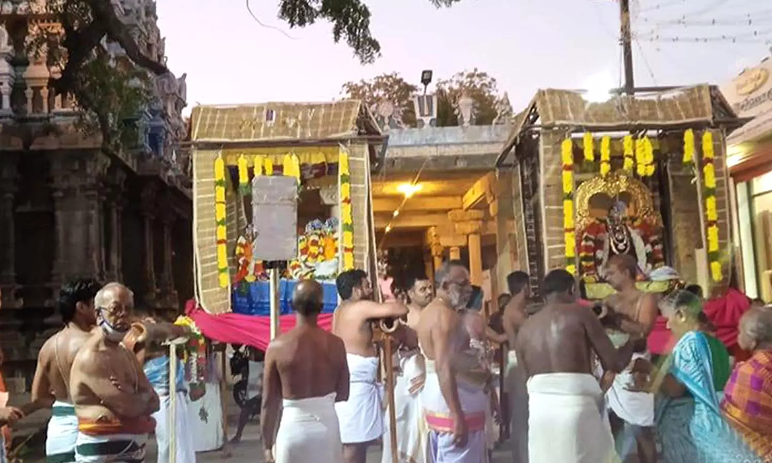 ஆழ்வார்திருநகரி  ஆதிநாதர் ஆழ்வார் கோவிலில் ஆதிநாதர் ஆழ்வார் புறப்பாடு