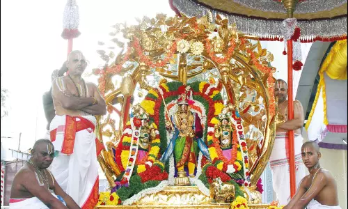 பிரம்மோற்சவம் 4-வது நாள்: கல்ப விருட்ச, சர்வ பூபால வாகனங்களில் கல்யாண வெங்கடேஸ்வரர் வீதிஉலா