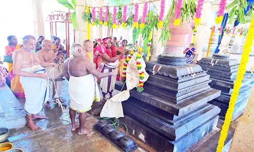 நத்தம் விஜயாசன பெருமாள் கோவிலில் மாசி திருவிழா கொடியேற்றம்
