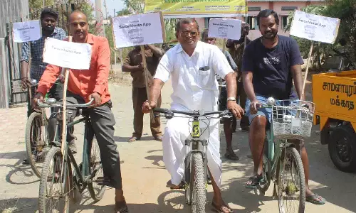 சாமளாபுரம் பேரூராட்சியில் தூய்மைப்பணி பிரச்சார விழிப்புணர்வு பேரணி