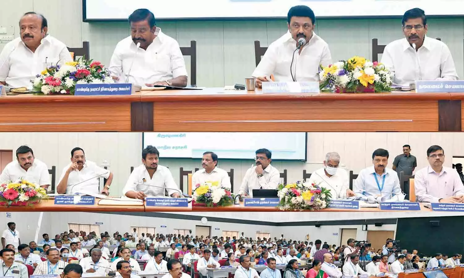 4 மாவட்ட வளர்ச்சி பணிகள் குறித்து முதலமைச்சர் மு.க.ஸ்டாலின் 2-வது நாளாக ஆய்வு 4 மாவட்ட வளர்ச்சி பணிகள் குறித்து முதலமைச்சர் மு.க.ஸ்டாலின் 2-வது நாளாக ஆய்வு