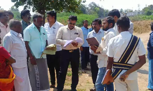 மாலைமலர் செய்தி எதிரொலி - பல்லடம் நீரோடையில் மாவட்ட வருவாய் அதிகாரி ஆய்வு