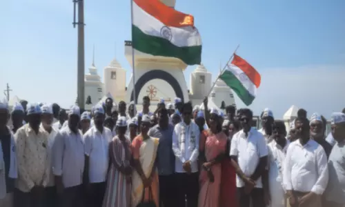 திருச்சியில் இருந்து புறப்பட்ட ஆம் ஆத்மி கட்சியின் நடைபயணம் கன்னியாகுமரியில் நிறைவடைந்தது