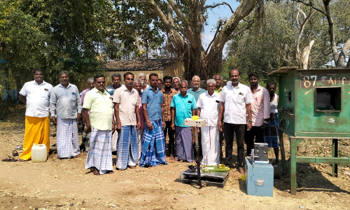 கழனிவாசல் கிராமத்தில் தமிழக அரசின் நேரடி நெல் கொள்முதல் நிலையம் திறப்பு