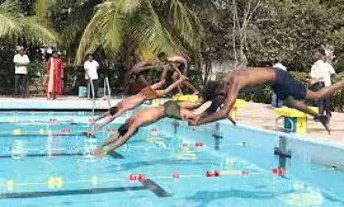 பெரம்பலூர் மாவட்ட அளவில் நடைபெற்ற முதல்-அமைச்சர் கோப்பைக்கான நீச்சல் போட்டி