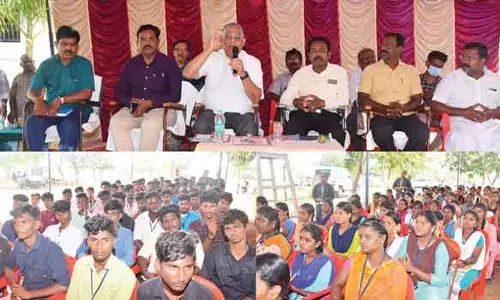 தெக்கூர் கல்லூரி மாணவர்களிடம் நீதிபதி கருத்து கேட்டார்