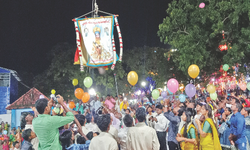 ஆரல்வாய்மொழி தேவசகாயம் மவுண்ட் புனித வியாகுல அன்னை ஆலய திருவிழா கொடியேற்றத்துடன் தொடங்கியது