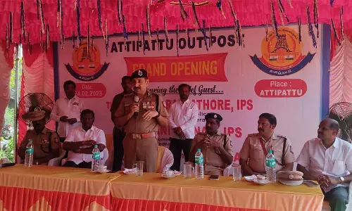 அத்திப்பட்டு புதுநகரில் புறக்காவல் நிலையத்தை ஆவடி கமிஷனர் திறந்து வைத்தார்