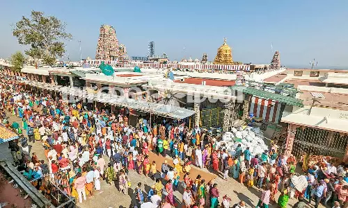 பழனி கோவிலில் அலைமோதிய பக்தர்கள் கூட்டம்- 2 மணிநேரம் காத்திருந்து சாமி தரிசனம்