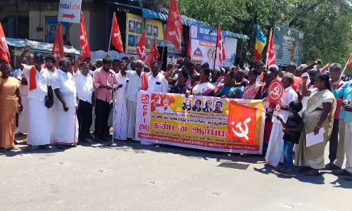 மத்திய அரசு-கவர்னரை கண்டித்து அரியலூரில் சி.பி.எம். ஆர்ப்பாட்டம்