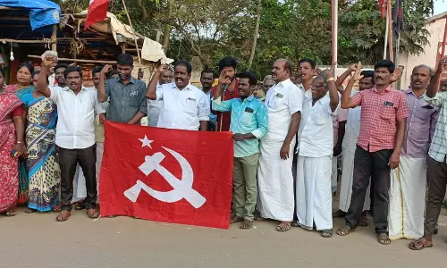 ஆலங்குடியில் சி.பி.எம். ஆர்ப்பாட்டம்