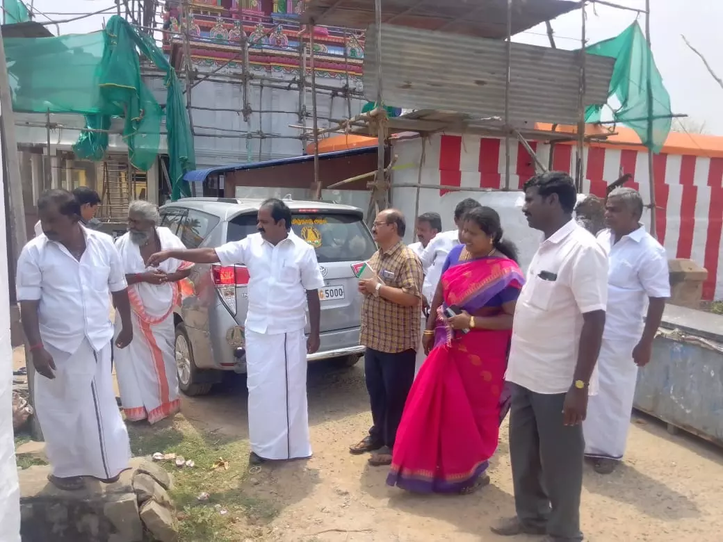 பேரூராண்டார் கோவில் கும்பாபிஷேக விழா-அமைச்சர் மெய்யநாதன் ஆய்வு பேரூராண்டார் கோவில் கும்பாபிஷேக விழா-அமைச்சர் மெய்யநாதன் ஆய்வு