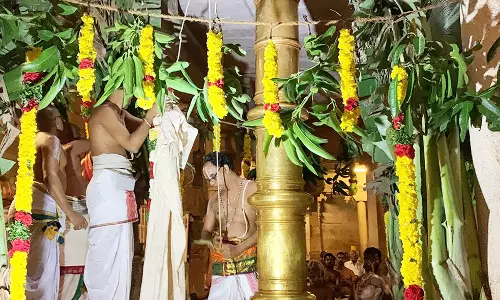 ஆழ்வார்திருநகரி ஆதிநாதர் ஆழ்வார் கோவில்  மாசி திருவிழா கொடியேற்றம்