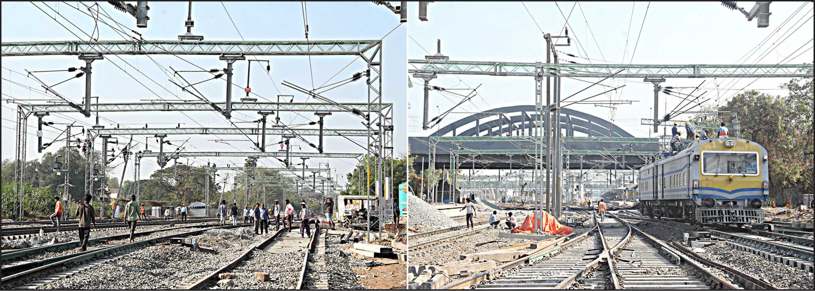 ஒரே நேரத்தில் 10 ரெயில்களை நிறுத்தும் வகையில் நடைமேடை சீரமைப்பு பணிகள் ஒரே நேரத்தில் 10 ரெயில்களை நிறுத்தும் வகையில் நடைமேடை சீரமைப்பு பணிகள்