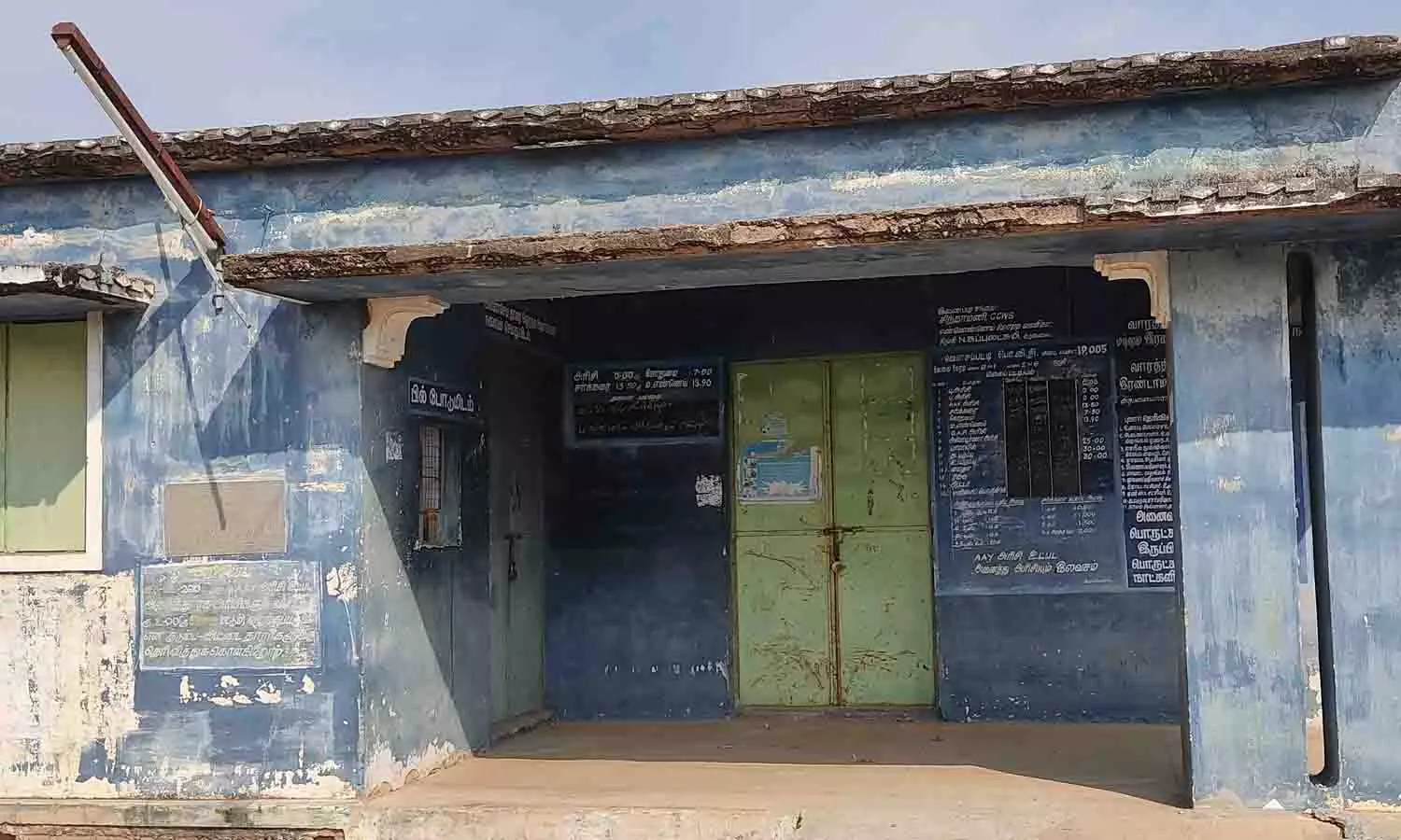 ரேஷன் கடைக்கு புதிய கட்டிடம் கட்டித்தர கோரிக்கை ரேஷன் கடைக்கு புதிய கட்டிடம் கட்டித்தர கோரிக்கை