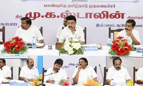 மதுரையில் 2-வது நாளாக ஆய்வு: 5 மாவட்ட கலெக்டர்களுடன் மு.க.ஸ்டாலின் ஆலோசனை