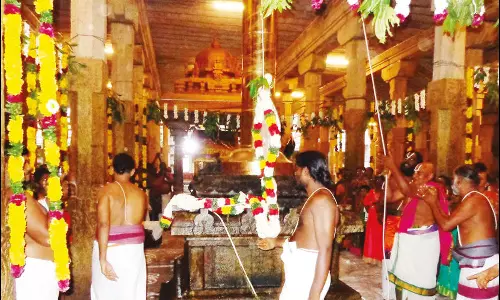 திருக்குறுங்குடி அழகிய நம்பிராயர் கோவிலில் பங்குனி திருவிழா கொடியேற்றம்: திரளான பக்தர்கள் தரிசனம்