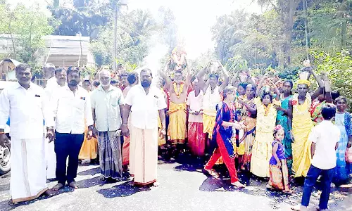 மயிலாடுதுறை அருகே பாதாள வீரன் கோவிலில் பால்குட திருவிழா