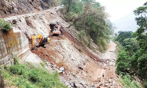 கொடைக்கானல்-அடுக்கம் மலைச்சாலையில் சீரமைப்பு பணிகள் தீவிரம்