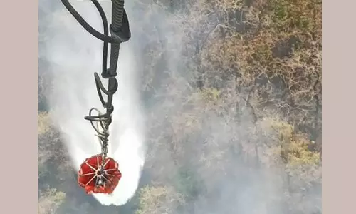 பற்றி எரியும் காட்டுத்தீ - கோவாவில் களமிறங்கிய இந்திய விமானப் படை