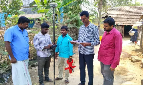 கோவில் நிலங்களை அளவிடும் பணி தீவிரம்