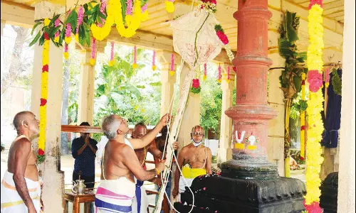 திருப்புளியங்குடிகாய் சினிவேந்த பெருமாள் கோவிலில் பங்குனி திருவிழா கொடியேற்றத்துடன் தொடக்கம்