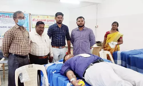 மருதகுளம் கல்லூரியில் ரத்ததான முகாம்