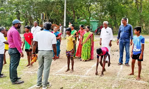 எடமணல் அரசு பள்ளியில் விளையாட்டு போட்டிகள்