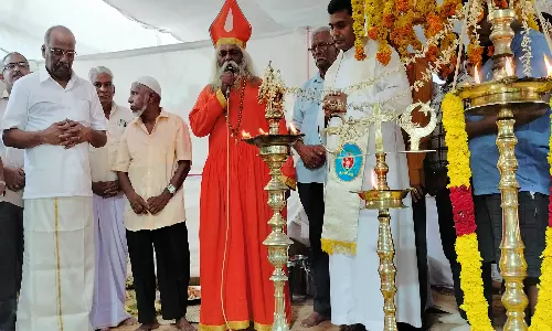 பள்ளியாடி பழைய பள்ளி அப்பா திருத்தலத்தில் சர்வ மத பிரார்த்தனை-சமபந்தி விருந்து