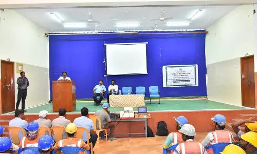 கட்டுமானம், சுரங்க பணி இடங்களில் விபத்தை  தடுக்க பாதுகாப்பு விழிப்புணர்வு பயிற்சி