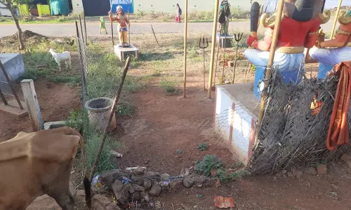 மேட்டுப்பாளையம் அருகே கோவிலின் கம்பி வேலிகளை சேதப்படுத்திய 2 யானைகள்