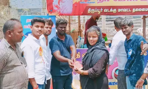 விஜய் மக்கள் இயக்கம் தொண்டரணி சார்பில நீர் மோர் பந்தல் திறப்பு
