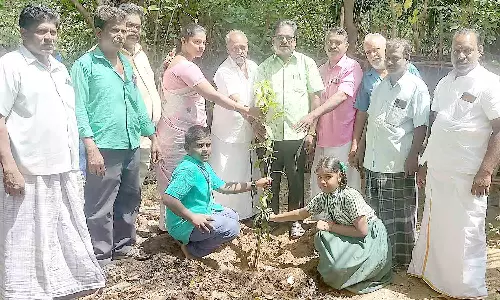 மாணவர்களின் வீடுகளுக்கே சென்று மரக்கன்றுகள் நட்ட ஆசிரியர்கள்
