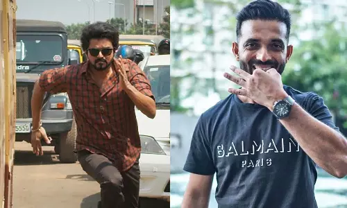 இது எப்படி இருக்கு...விஜயின் மாஸ்டர் ஸ்டைலில் ரகானே...வைரலாகும் புகைப்படம்