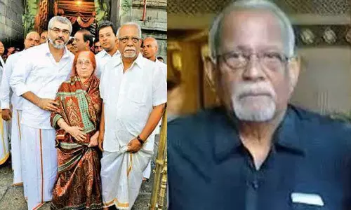 அஜித்குமாரின் தந்தை சுப்பிரமணியன் உடல் ஊர்வலமாக எடுத்து செல்லப்பட்டது