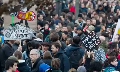 ஓய்வூதிய வயதை அதிகரிக்க எதிர்ப்பு- பிரான்சில் போராட்டம் நீடிப்பு