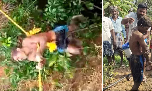 கிணற்றில் விழுந்த வாலிபர் உயிருடன் மீட்பு