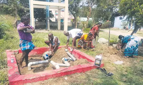 ஒடுகத்தூர் அடுத்த வேப்பங்குப்பத்தில் பழுதான குடிநீர் குழாய்கள் சீரமைப்பு