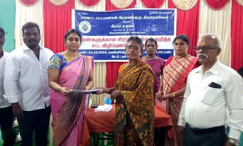 நெல்லை தச்சநல்லூரில் பெண்களுக்கான சட்ட விழிப்புணர்வு முகாம்