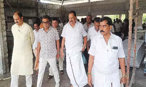 ரோப் கார் திட்ட பணிகளை அமைச்சர் காந்தி, ஜெகத்ரட்சகன் எம்.பி. ஆய்வு