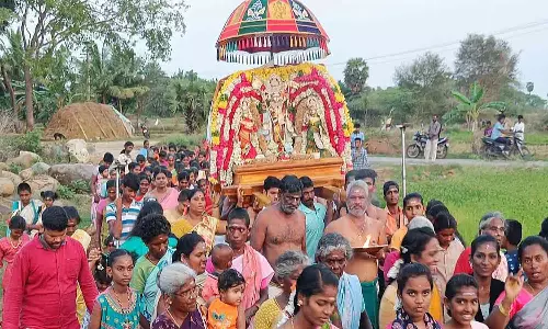 சோளிங்கர் வேடந்தாங்கல் சுப்பிரமணிய சாமி கோவிலில் சாமி ஊர்வலம்