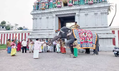 படவேடு ராமர் கோவிலில் பிரமோற்சவ விழா ெதாடங்கியது