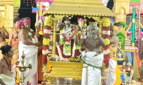 பேரூராண்டார் கோவிலில் நாமபுரீஸ்வரர் - தர்மஸம்வர்த்தினி திருக்கல்யாண வைபவம்