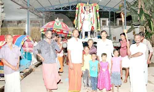 கண்டியூர் அரசாப விமோசன பெருமாள் கோவிலில் பங்குனி பிரம்மோற்சவம் தொடக்கம்