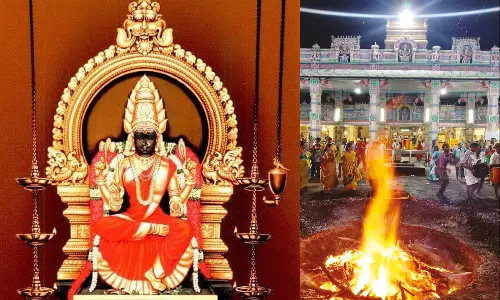 பண்ணாரி மாரியம்மன் கோவிலில் கம்பம் சாட்டும் விழா: திரளான பக்தர்கள் தரிசனம்